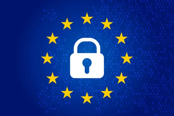 GDPR பொது தரவு பாதுகாப்பு ஒழுங்குமுறை. திசையன் — ஸ்டாக் வெக்டார்