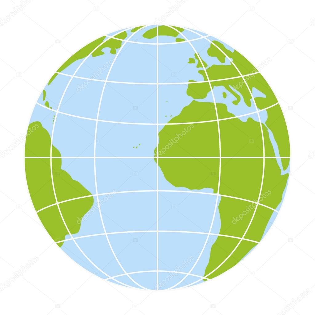 world globe icon. vector earth logo. web global simbol illustration