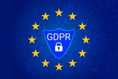 Gdpr - genel veri koruma Yönetmeliği. Vektör