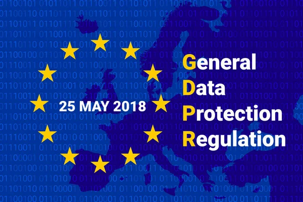 GDPR - Regolamento generale sulla protezione dei dati. Vettore — Vettoriale Stock