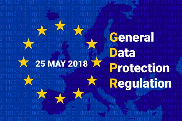 GDPR - általános adatvédelmi rendeletben. Vektor — Stock Vector