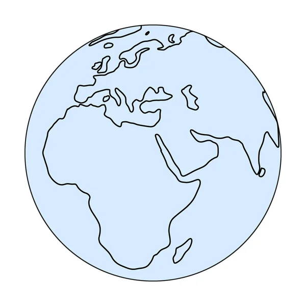 Weltkugelikone. Vektor Earth Logo. Web globale Simulationsdarstellung — Stockvektor