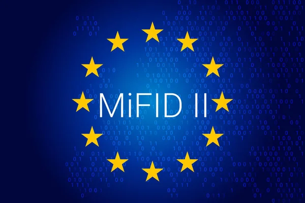 Finansal araçlar Direktifi - MiFID II pazarlarda. vektör