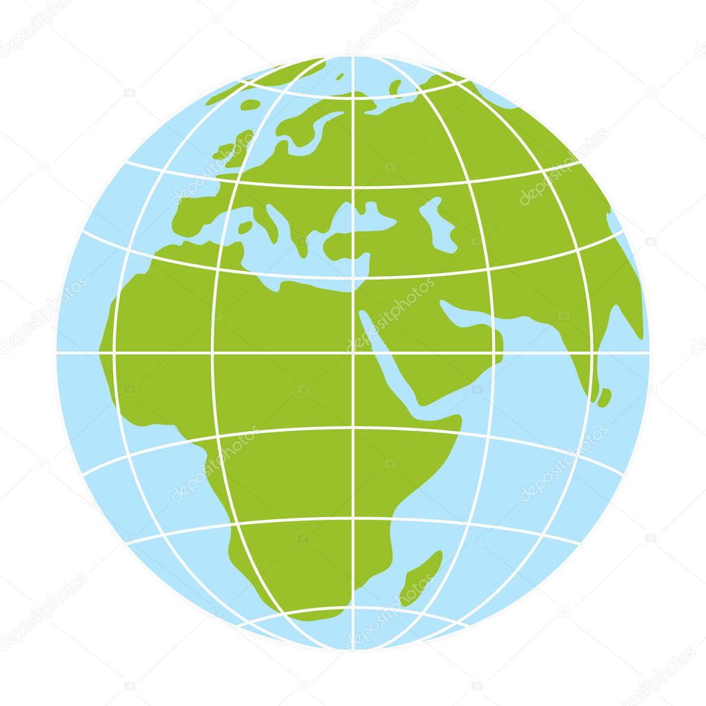 world globe icon. vector earth logo. web global simbol illustration