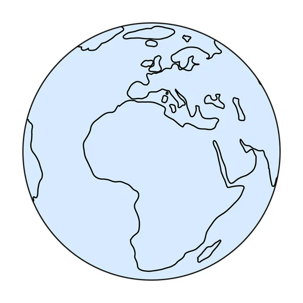 Weltkugelikone. Vektor Earth Logo. Web globale Simulationsdarstellung — Stockvektor
