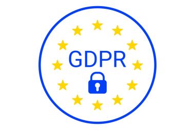 Gdpr - genel veri koruma Yönetmeliği. AB sembolü. Gdpr compilance simgesi. Vektör