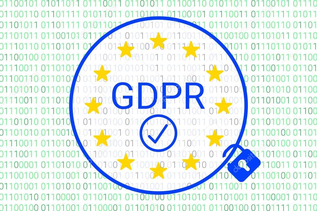 GDPR - General Data Protection Regulation. EU symbol. GDPR compilance icon. Vector