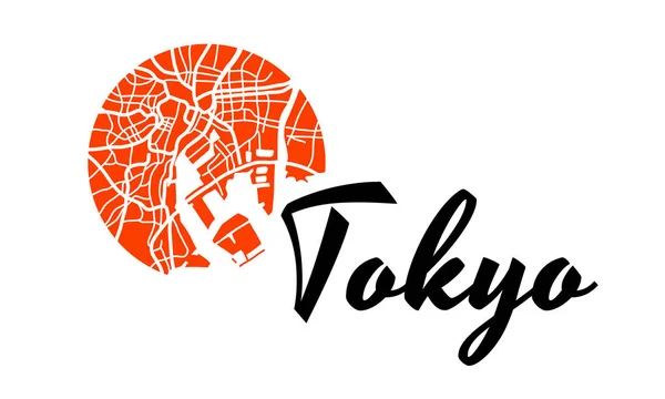 Tokyo-Logo. modernes Firmenlogo für Sushi-Bars, japanische Kultur, Küche, Restaurants, Sushi-Bars — Stockvektor