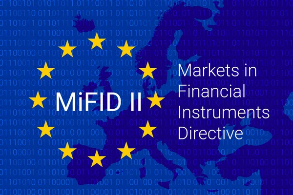 Finansal araçlar Direktifi - MiFID II pazarlarda. vektör