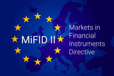 Finansal araçlar Direktifi - MiFID II pazarlarda. vektör