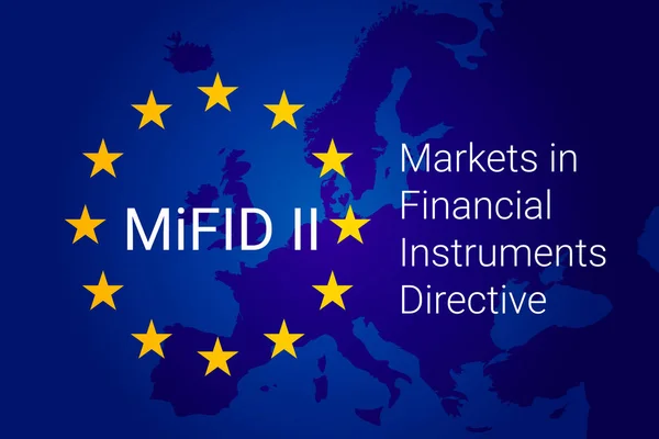 Finansal araçlar Direktifi - MiFID II pazarlarda. vektör