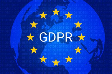 Gdpr - genel veri koruma Yönetmeliği. Vektör