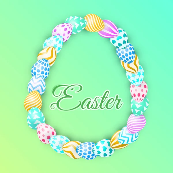 Easter background with bright egg. colorful vector illustration — Stock Vector