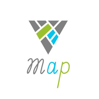 Şehir harita yaratıcı sembolü kavramı. Vektör çizim