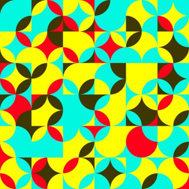 Renkli daireler ile Seamless modeli. Arka plan.