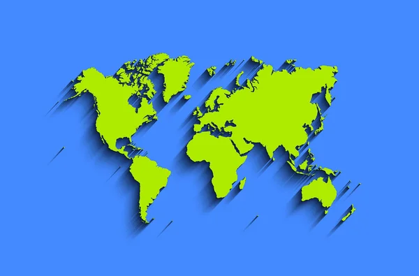 Flache Weltkarte. abstrakte Vektorhintergrund für Tapete — Stockvektor