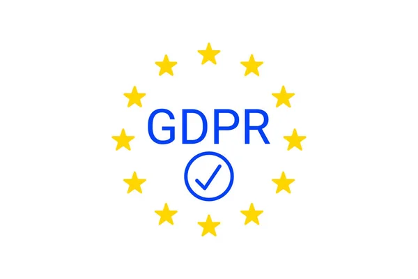 BNPR - allmän uppgiftsskyddsförordning. EU: S efterlevnad symbol. Vektor — Stock vektor