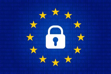 Gdpr - genel veri koruma Yönetmeliği. Vektör