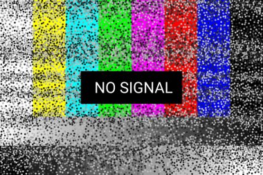 TV sinyal yok. statik ekran. 4k, dolu hd kararlılık. vektör