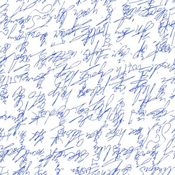 Handwritten abstract text. Seamless pattern. Vector illustration for fabric texture — Stock Vector