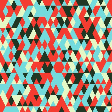 Üçgenler ile Seamless modeli. Parlak renklerde arka plan