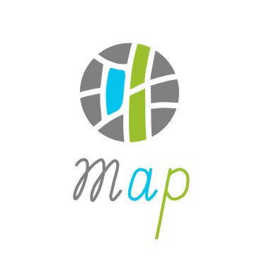 Şehir harita yaratıcı sembolü kavramı. Vektör çizim