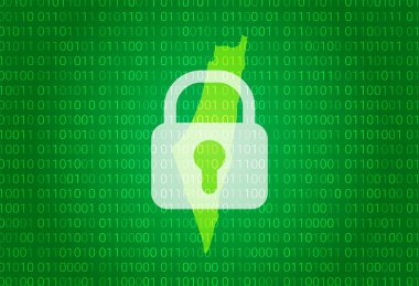 İsrail Haritası. resimde kilit ve ikili kod arka plan ile. engelleme, virüs saldırısı, Internet gizlilik korumak