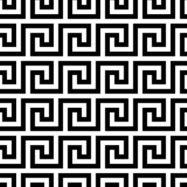 Geometrik çizgi. Yunan antik motif ile soyut seamless modeli