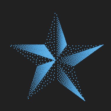 yıldız. bayram ve yılbaşı soyut sembolü. Vektör