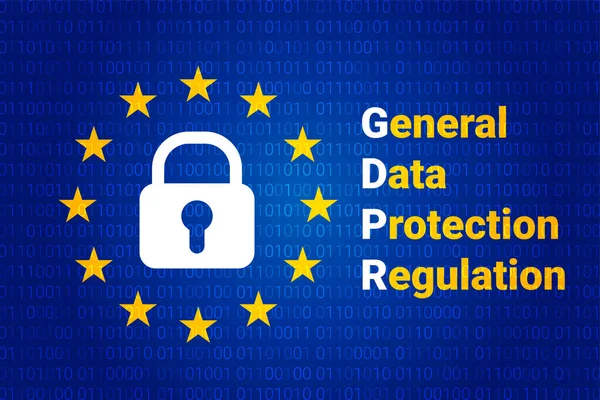 GDPR - Regulamento Geral de Proteção de Dados. Vetor —  Vetores de Stock