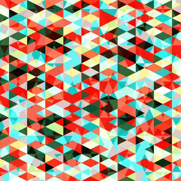 Pola dengan segitiga. Latar belakang abstrak dengan warna cerah - Stok Vektor