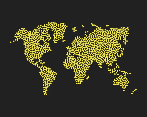 Punkte auf der Weltkarte. Abstrakter Hintergrund. Vektorillustration — Stockvektor