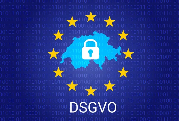 dsgvo - Alman Datenschutz-Grundverordnung. gdpr - genel veri koruma Yönetmeliği. vektör çizim