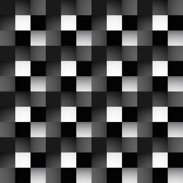 Geometrisk kvadratisk mønster. abstrakt monokrom sømløse mønster. vektor sort og hvid tekstur – Stock-vektor