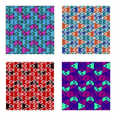 Üçgenler ile basit geometrik arka planlar kümesi