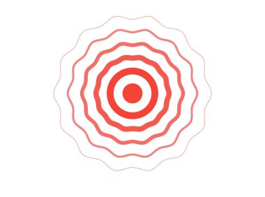 Hedef acı. Dalga yarı ton. sırt ağrısı, boyun, karın ağrısı, boğaz ağrısı, baş ağrısı belirtmek için simgesi