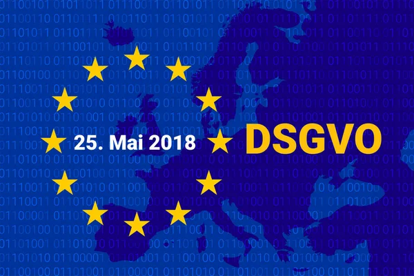 Dsgvo - allemand Datenschutz-Grundverordnung. gdpr - Règlement général sur la protection des données. illustration vectorielle — Image vectorielle