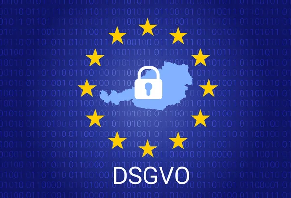 dsgvo - Alman Datenschutz-Grundverordnung. gdpr - genel veri koruma Yönetmeliği. vektör çizim
