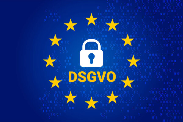 dsgvo - german Datenschutz-Grundverordnung. gdpr - General Data Protection Regulation. vector