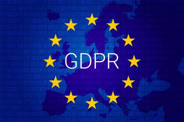 Gdpr - genel veri koruma Yönetmeliği. Vektör