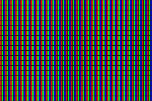 RGB scherm stippen naadloze patroon. Weergave van analoge televisie. Close-up van textuur — Stockvector