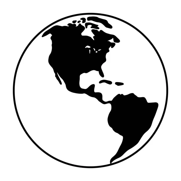 세계 지구 아이콘입니다. 지구 로고 벡터. 웹 글로벌 심볼 일러스트 — 스톡 벡터