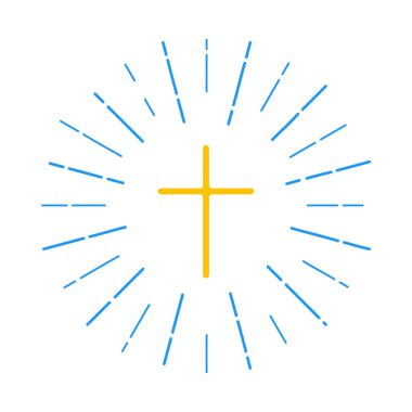 ışık ışınları ile logo çapraz.