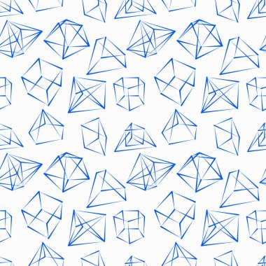 çerçeve geometrik şekiller. mavi ve kırmızı renk