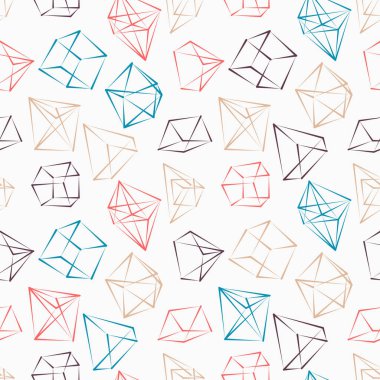 çerçeve geometrik şekiller. mavi ve kırmızı renk