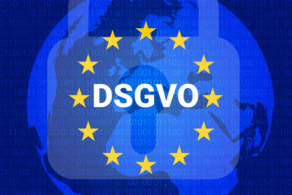 Dsgvo - allemand Datenschutz-Grundverordnung. gdpr - Règlement général sur la protection des données. vecteur — Image vectorielle