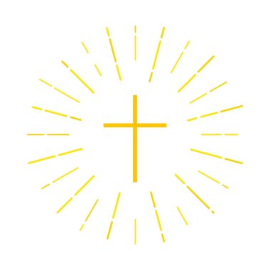 ışık ışınları ile logo çapraz.