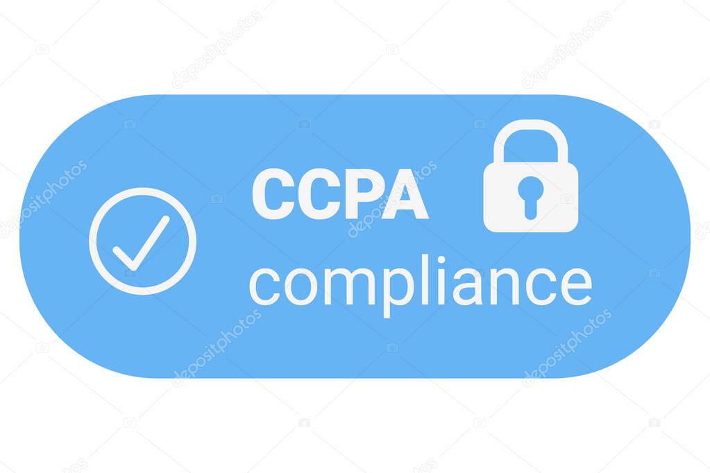 CCPA - California Consumer Privacy Act. vector logo. Consumer protection for residents of California, United States. USA data security compilance icon.