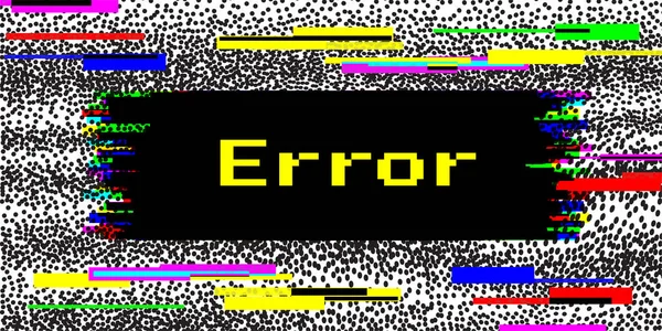 Error page not found. vector glitch. retro concept. — Stockvector