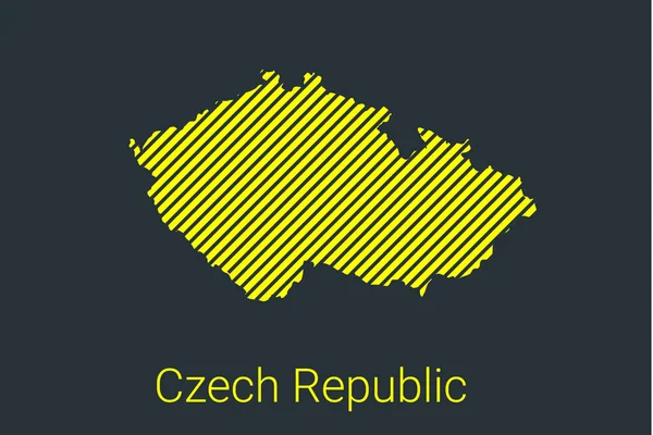 Çek Cumhuriyeti Haritası Koronavirüs Bilgi Grafikleri Karantina Alanı Işaretleyicileri Kısıtlamaları — Stok Vektör